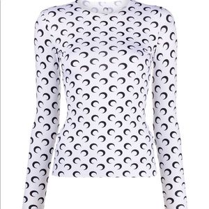 Marine Serre Crescent Moon Print Top